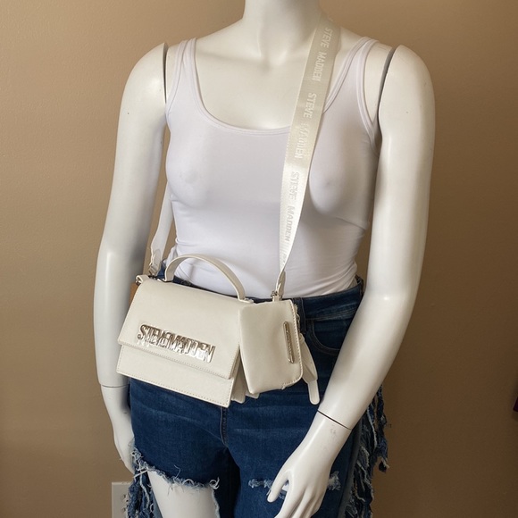 NWT Steve Madden BHAMA Crossbody - w/ Matching Wallet - White - Picture 13 of 15